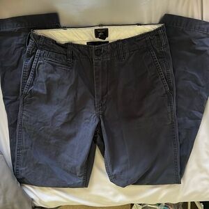 navy blue straight fit khaki pants